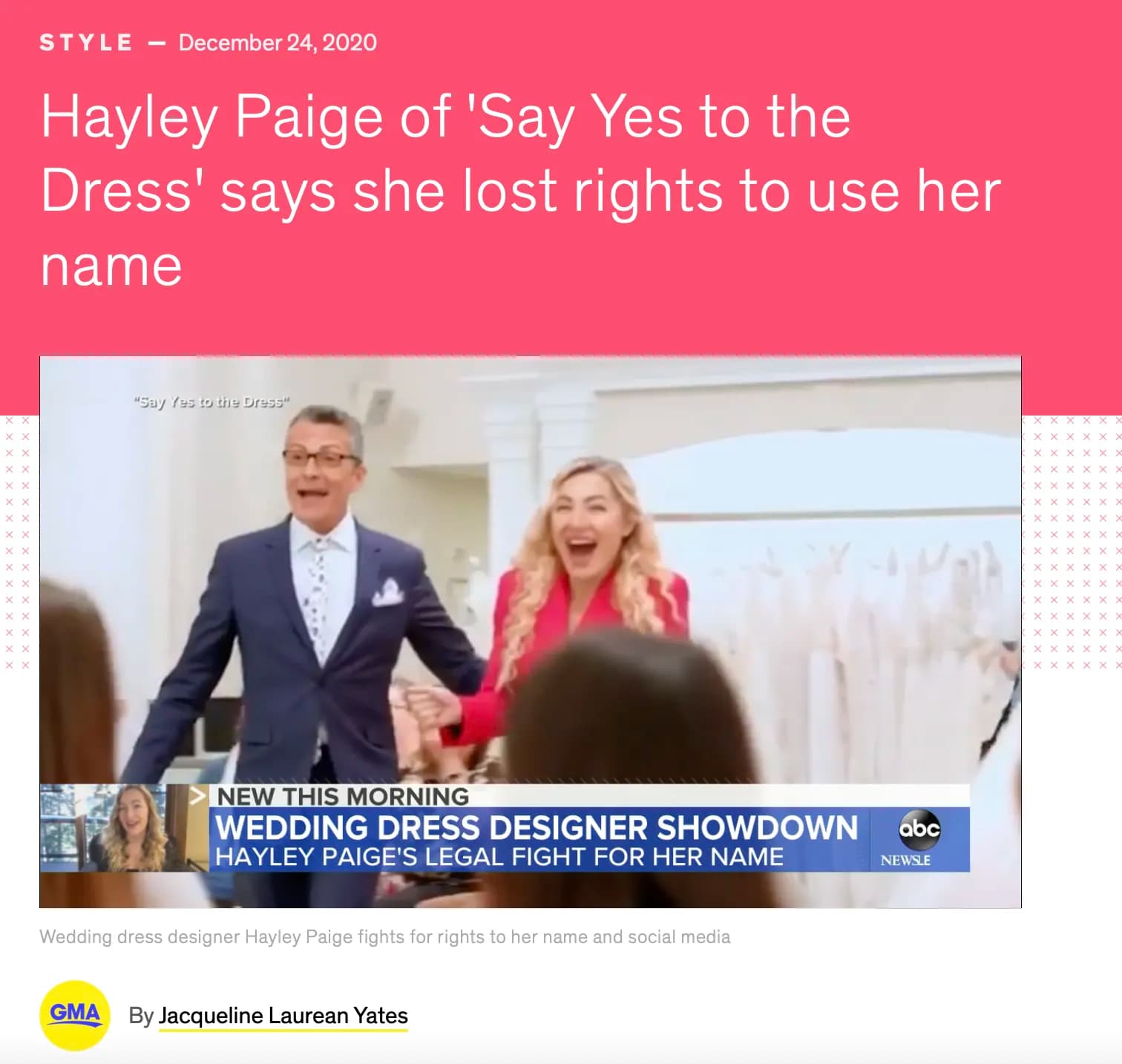 Client Hayley Paige Gutman